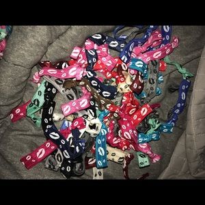 10 Lip Print Hair Ties- You Pick Colors